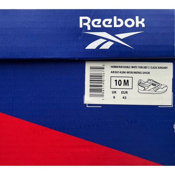 Reebok Harman Run Mens Classic Style Sneakers Size 10 White/Burgundy Ortholite - Picture 10 of 11